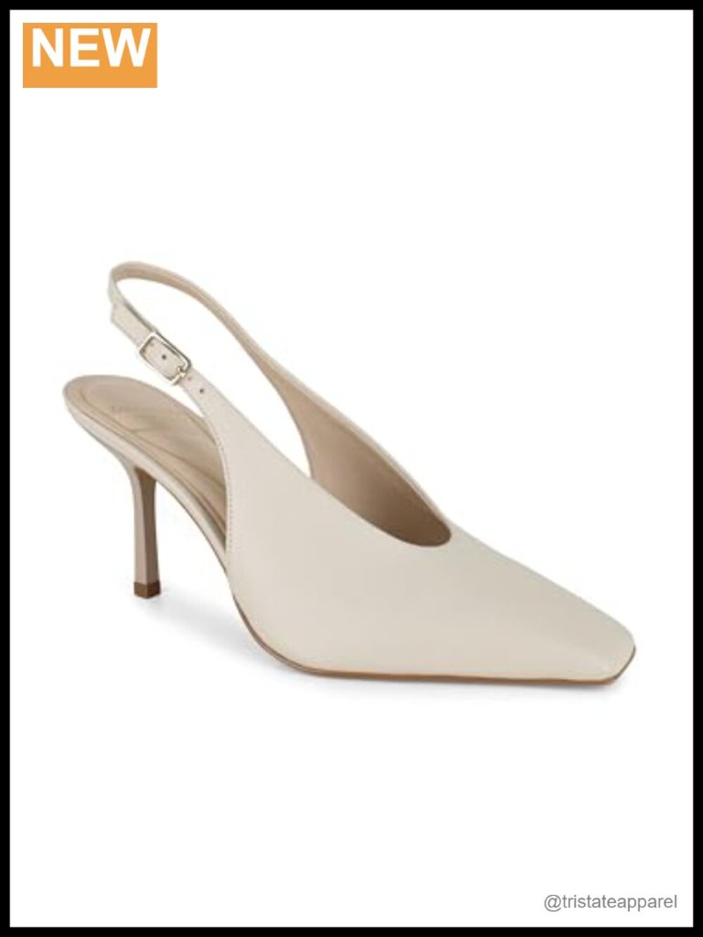 Women's Leather Pump Heel with Adjustable Buckle Strap